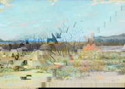 Dwight W. Huntington, (American, 1851-1938), "North Dakota", 1897, watercolor on paper, traditional