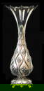 STERLING: Tiffany & Co. Makers sterling silver vase, 1914, baluster form with flared and shaped rim,