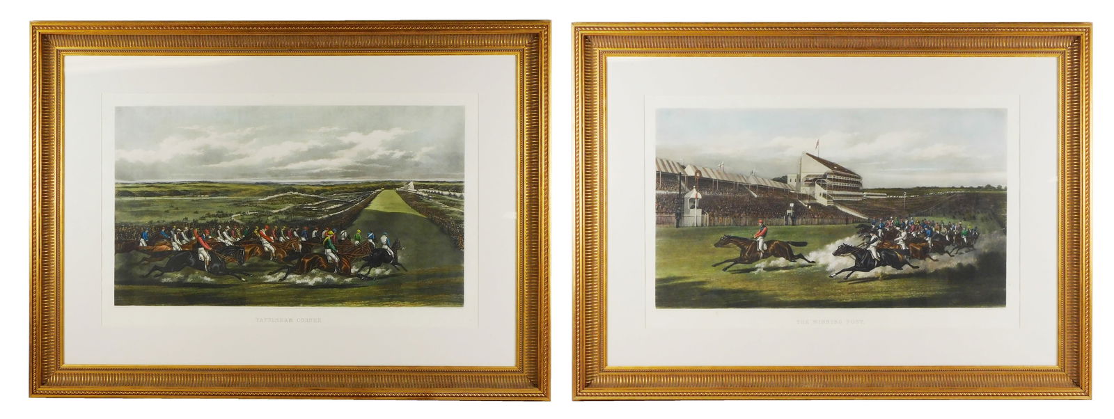 Two color engravings after Henry Alken, both depict horse racing scenes, engraved by W. Summers, (1 of 9)