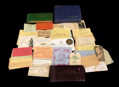 EPHEMERA: Movie star autographs, personalized collection of predominately originally signed