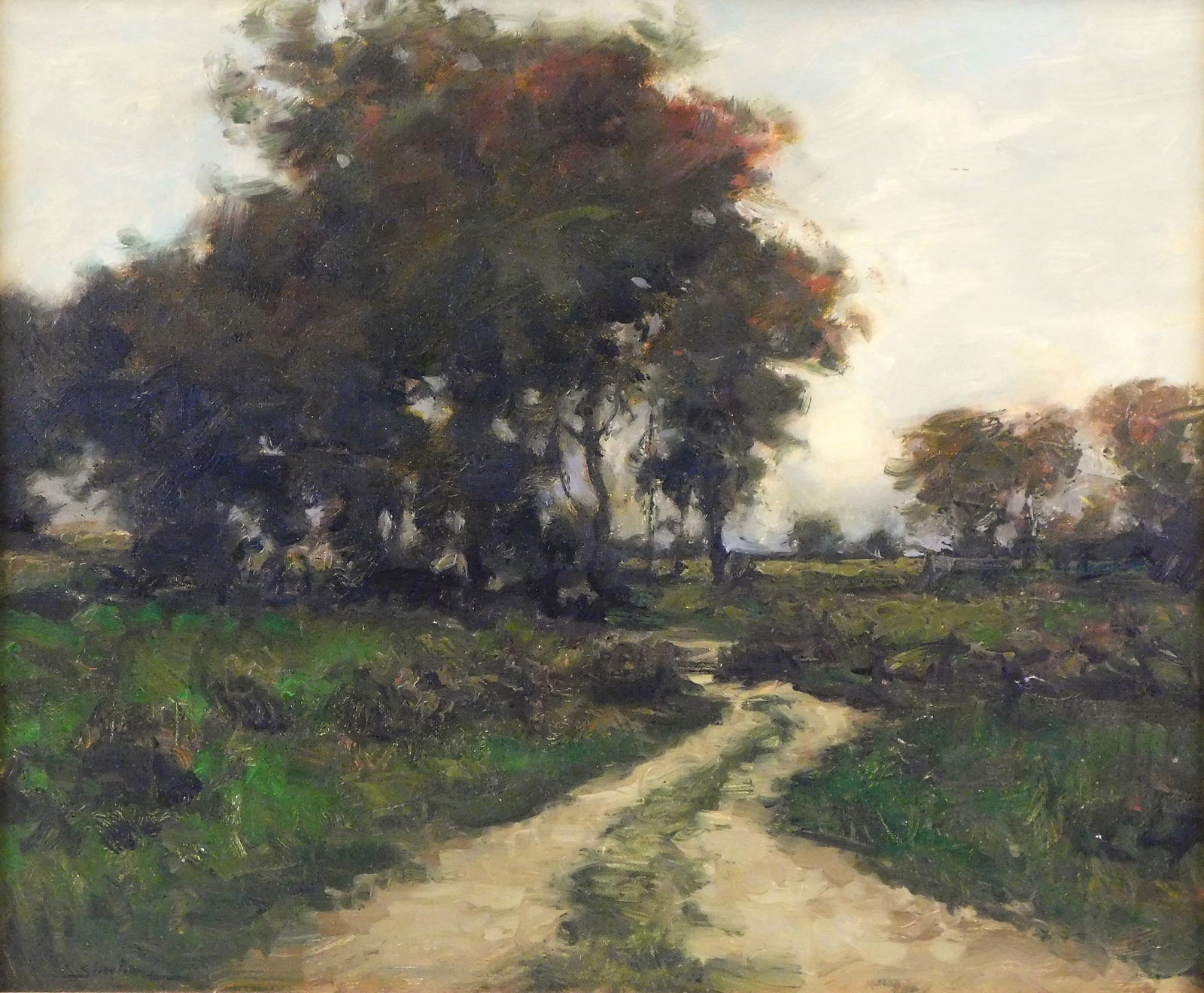 Dennis Sheehan (American, b. 1950), "The Way Back", oil on canvas, depicts Impressionistic summer (1 of 4)