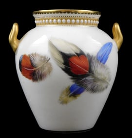Flight, Barr and Barr Worcester porcelain vase, 19th C., English, baluster form with gilded accents,