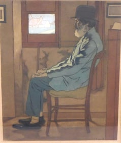 Bernard Boutet de Monvel (France, 1881-1949), "Père Boyer (Father Boyer)" or "Vieillard Assis or Le