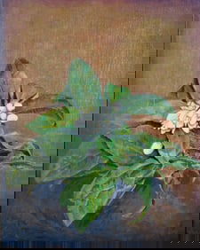 José Manuel Darro (Spainish, b. 1958), "Pinta", 1999, oil on canvas, depicts still life of white