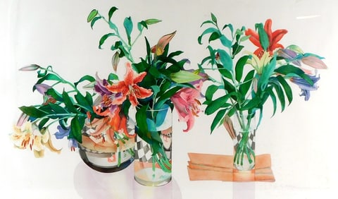 Gary Bukovnik (American, b. 1947), still life lithograph, signed and dated in pencil lower right,