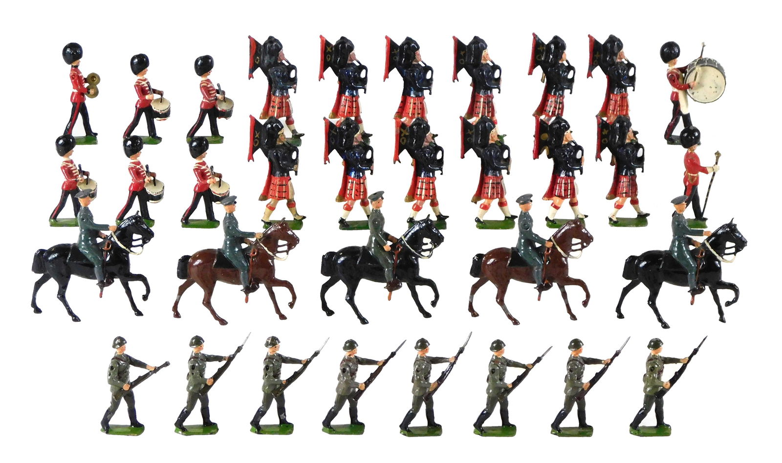 TOYS: Britain's Ltd. Toy Soldiers, England, complete sets including: Britain's set no. 1722, twenty (1 of 3)