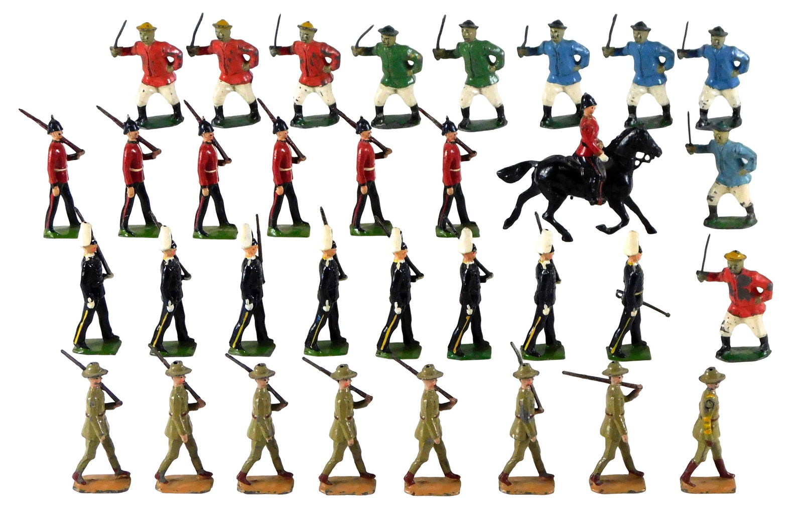 TOYS: Britain's Ltd. Toy Soldiers, thirty-three pieces, including: Britain's set no. 241, scarce (1 of 2)
