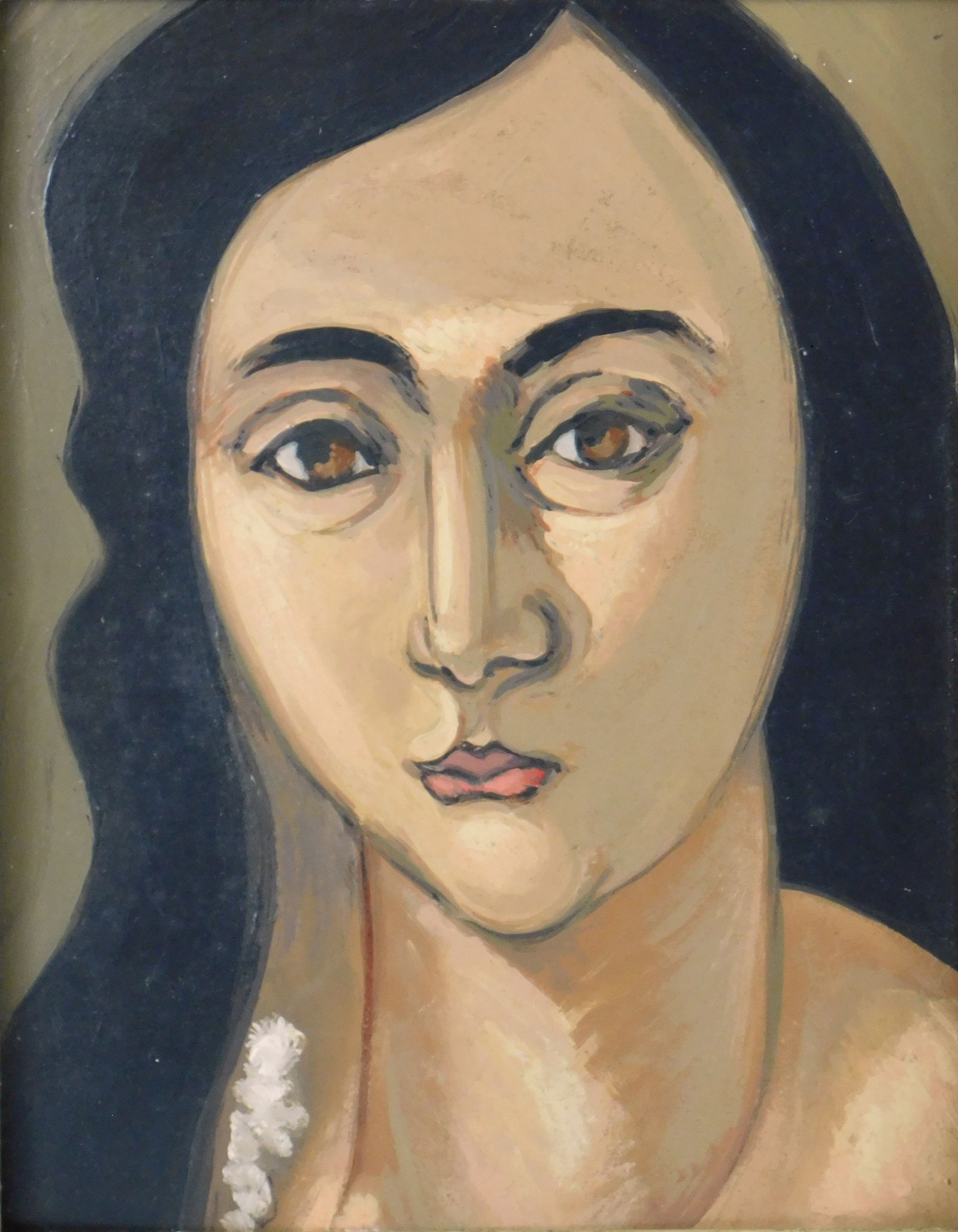 Woman's portrait in the manner of André Derain (French, 1880-1954), late 19th c. to early 20th (1 of 5)