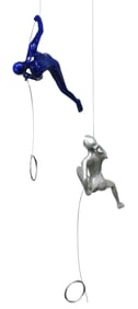 +SCULPTURE: +Ancizar Marin (Colombian, b. 1968), two original wall climbers sculptures, 2012, both