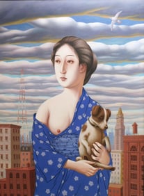 Alex Gross (American, b. 1968), "Decay of an Angel", 2004, large oil on canvas, depicts a