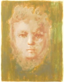 Leonor Fini (Argentina, 1907-1996), lithograph, "Visage", editioned 59/110 and signed with pencil in