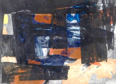 ASIAN: Hideo Hagiwara (Japan, 1913-2007), "Composition F", woodblock print, editioned 86/200 titled