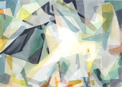 Ted Davis (American, 1908 - 1995), "Feeding Gull", watercolor, signed and dated bottom right, on