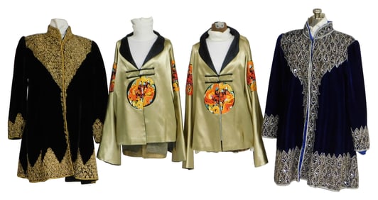 ASIAN: Four modern Indian and Asian jackets, 20th C., including: two Indian velvet jackets with