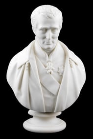 SCULPTURE: Copeland "Duke of Wellington" parian bust after a model by le Comte d'Orsay, English,