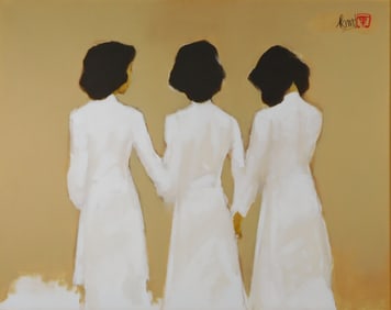 Thanh Binh Nguyen (Vietnamese, b. 1954), oil on canvas, signed and with chop mark upper right,