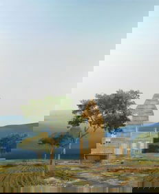 Michael Palmer (American, b. 1942), "Nell Comer's Early Planting", ink and acrylic, signed lower