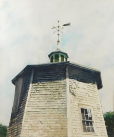 Earle Mitchell (American, 20th C.), "Pemaquid Point", watercolor and pencil, signed bottom right,