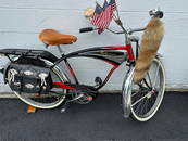 Schwinn Black Phantom bicycle, this was the top of the line bicycle of the 1950’s, lights, horn,