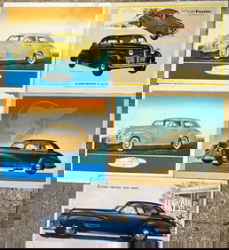Misc items - five dealer lobby cards, four Pontiac, 20 x 16, 1939, two 1940, 1942, single 1941 Olds,