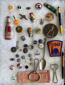 Non auto collection - pins, blotters, matchbook covers, tickets, promotional give aways, etc, good