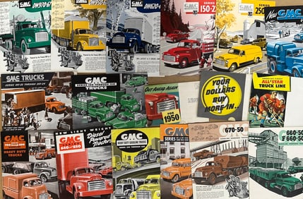 GMC truck brochures from 1949 - 1954, fifty seven total, ex cond