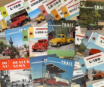 International truck brochures from 1950 - 1959, eighty four total, ex cond