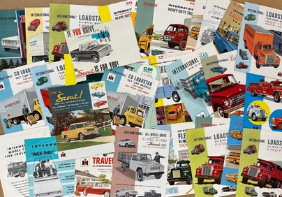 International truck brochures from the 1960’s, one hundred forty seven total plus five cards, ex