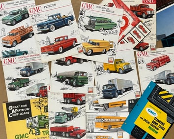 GMC truck brochures from the 1960’s, ninety one total, ex cond