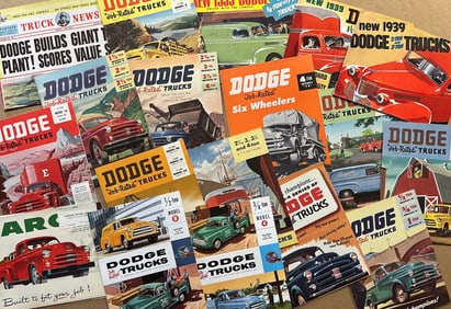 1939-1955 Dodge truck brochures, one hundred total, ex cond