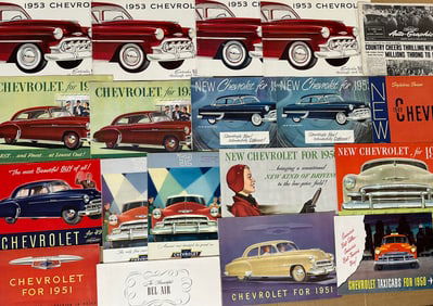 1949 - 1953 Chevrolet - twenty large and twenty two small brochures, ex cond