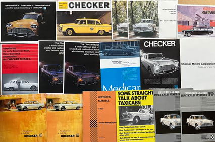 1963 to 1980 Checker - twenty seven large, twenty single sheets, sixteen small, ex cond