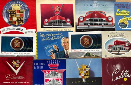 1940 - 1949 Cadillac, twenty three large, thirty four small, vg to ex cond