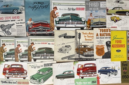 1949 - 1951 Ford and Mercury, fifty five large, twenty eight small, vg to ex cond