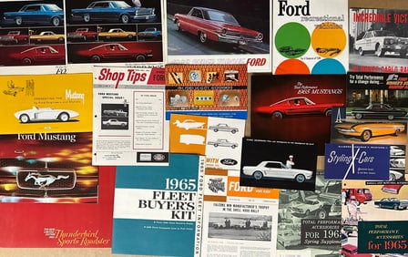1962 - 1965 Ford, Mustang, Falcon, one hundred plus items, ex cond