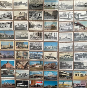 216 postcards of busses, trolleys, terminals, 1920’s-1960’s, ex cond