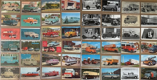 192 truck related postcards from the 1930’s-1960’s, ex cond