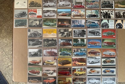 240 Chevrolet, Corvette, Corvair postcards from the 1930’s-1960’s, ex cond