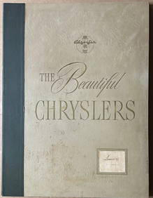 Large Chrysler dealer album, 22 x 17, heavy spiral bound pages, originally covered both 1941 and (1 of 5)