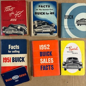 Buick Data Books - 1948 158 pgs, 1949 174 pgs, 1950 164 pgs, 1950 Special Selling 64 pgs, 1951 134