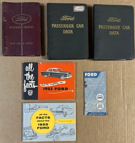 Ford items - 1942 Ford car/truck, Lincoln, Mercury data 186 pgs, 1949 data 210 pgs, 1951 data 200