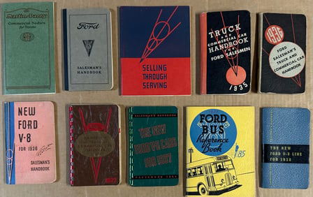 Ford items - 1934 Selling 64 pgs, 1934 58 pgs, 1935 truck 108 pgs, 1936 truck 108 pgs, 1936 car 64