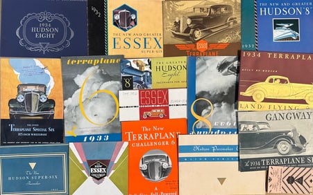 1931 - 1936 Hudson brochures, thirty six total, ex condition