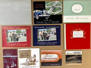 1940 - 1942 Packard - 1940 Su 8 catalog, 1941 Su 8 catalog, 1942 Senior Cars portfolio, 12 plates,