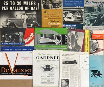 U S car brochures from the 1920’s - 1930’s, thirty two total, gd to ex condition