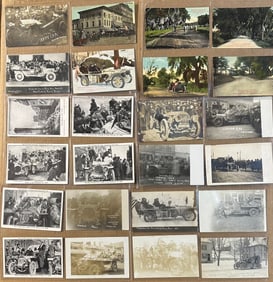 Fifty eight postcards - twenty NY to Paris, and thirty eight Savannah Grand Prix, vg condition