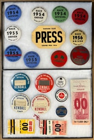 Watkins Glen badge collection - 1950’s-1960’s drivers, race officials, press,other passes, vg
