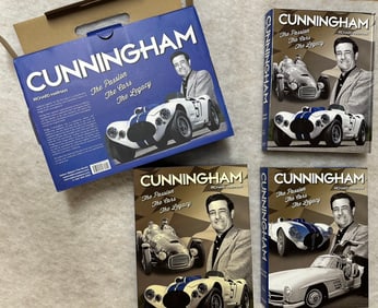 Briggs Cunningham two volume bio and hisitory hard cover books in slipcase and boxed, 844 pgs, 1500