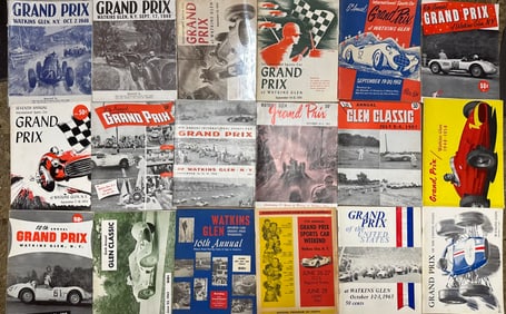 Watkins Glen Race program collection from the first 1948 to 1965, club racing publications, 1955 Pit