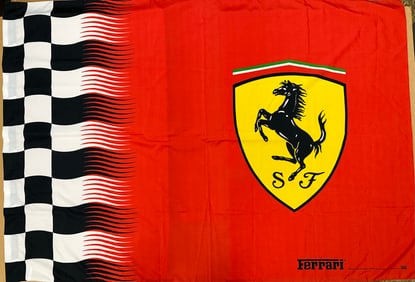 Ferrari racing flag, official licensed product, 38 x 58, ex condition